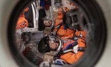 Astronauts training for Artemis II