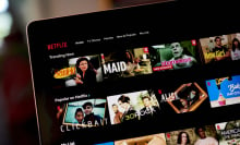 The Netflix Inc. website home screen on a laptop computer.
