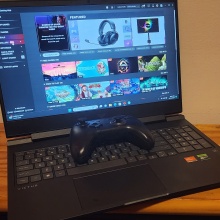 HP Victus 16 with a controller