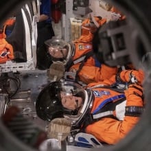 Astronauts training for Artemis II