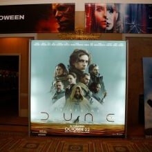 dune movie poster in a theater