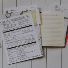 tax forms on desk