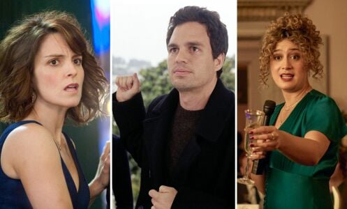 Tina Fey in "Date Night," Mark Ruffalo in "Just Like Heaven," and Rose Matafeo in "Starstruck."