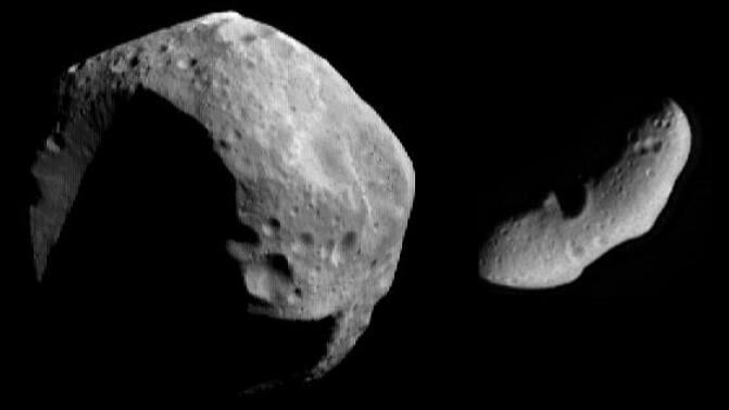 Two asteroids in our solar system.