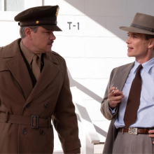 Matt Damon and Cillian Murphy in "Oppenheimer"